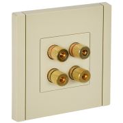 IEK FORTE&PIANO Ваниль Аудиорозетка 4-мест. FP439.