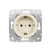 Розетка встраиваемая с заземляющим контактом, ЛАХТА «Оптима» слоновая кость