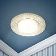 ЭРА DK80 WH/GD Светильник под лампу GX53 220V, Ф125/85мм 15W металл Б0019576