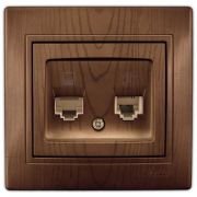 LEZARD С/П сосна розетка компьютерная 2-ая 701-0801-141