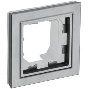 IEK BRITE BASE Сталь Рамка 1-м IP44 РУ-1-БрС-44.