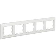 BRITE Рамка 5-мест. РУ-5-Бр белый/белый IEK