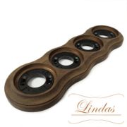 Рамка 4 местная Бук Винтаж Lindas 25462