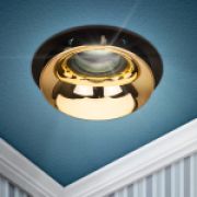 KL103 BK/GD Встраиваемый светильник декоративный ЭРА MR16 GU5.3 черный золото