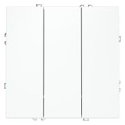 Выключатель встраиваемый VOLTUM S70 трехклавишный 10А, (белый матовый)