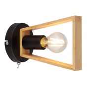 Arte Lamp A8030AP-1BK Brussels Бра с выключателем, металл/дерево