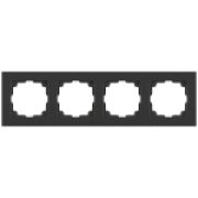 6-504-07  Рамка для розеток и выключателей Intro Accent 6-504-07 на 4 поста, СУ, рафит