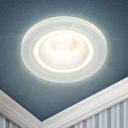 ЭРА DK90 WH Светильник Ф92/75мм GU5.3 алюминий/акрил Б0054358