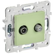 IEK SKANDY Мятный Розетка двойная TV+SAT SK-A13G.