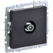 IEK BRITE BASE Черный Розетка TV проходная РТВ10-0-БрЧ.