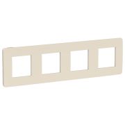 Schneider Electric Unica Studio Бежевая/Бежевая Рамка 4-ная