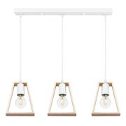 Arte Lamp A8030SP-3WH BRUSSELS  Светильник подвесной дерево/белый металл