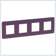 UNICA STUDIO COLOR  Рамка 4-постовая, лиловая/бежевая NU280815