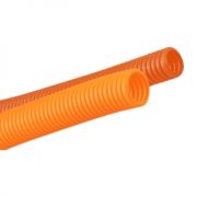 Труба гофрированная ПНД 32мм с зондом тяжелая оранжевая 50м