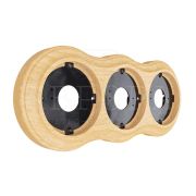 Рамка 3-местная дерево «Аврора» бук натуральный