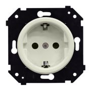 BIRONI Шедель Бриз Пластик Слоновая кость матовый Розетка с/з (скрытый монтаж)