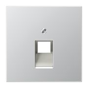 JUNG LS 990 Алюминий Накладка 1-ой наклонной ТЛФ/комп розетки