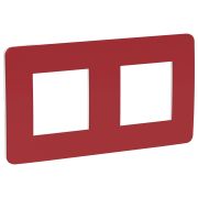 Schneider Electric Unica Studio Красная/Белая Рамка 2-ная