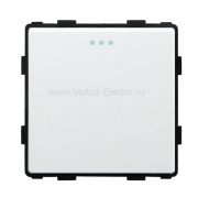 Выключатель одноклавишный перекрёстный  250В,10А  белый матовый QUADRO