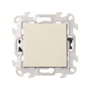 Simon 24 Слоновая кость Двухклавишный выключатель Push&Go