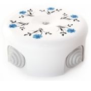 Распределительная коробка d 90mm орнамент №2 (васильки) Lindas 33518