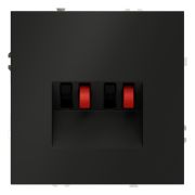 Розетка акустическая встраиваемая VOLTUM S70 4-местная, (черный матовый)