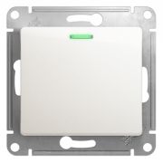 SE Glossa Перламутр Переключатель 1-клавишный с подсветкой сх.6а, 10АХ GSL000663