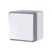 Выключатель одноклавишный влагозащищенный IP44 Gallant (белый) W5010201