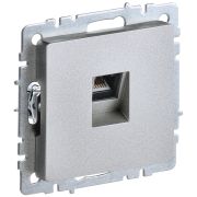 IEK BRITE BASE Алюминий Розетка комп RJ45 кат.5E РК10-БрА.