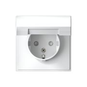 Systeme Electric ArtGallery Белый Розетка с заземл. со шторк. с крышкой, 16А, IP20, механизм