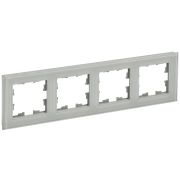 BRITE Рамка 4-мест. РУ-4-2-БрД стекло дымчатый IEK