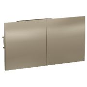 Systeme Electric AtlasDesign Шампань Розетка с/з двойная, со шторками, с крышкой, 16А, в сборе