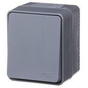 AtlasDesign Profi54 Наруж Антрацит Выключатель кнопочный 1-клавишный 10 АХ