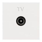 Механизм ТВ розетки, простой, 2-модульный, серия Zenit, цвет альпийский белый