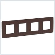 UNICA STUDIO COLOR  Рамка 4-постовая, шоколад/антрацит  NU280817