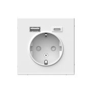 Systeme Electric ArtGallery Белый Розетка 16А с 2 USB A+C, 5В/2,4А/3,0А, 2х5В/1,5А, механизм