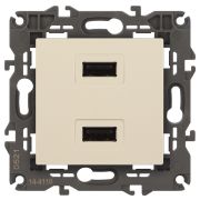 ЭРА 14-4110-02 Elegance Сл.кость Розетка USB 2-ая