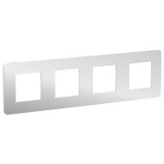 Schneider Electric Unica Studio Хром/Белая Рамка 4-ная