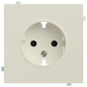 Лицевая панель для розетки 2к+з крем матовый