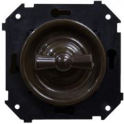 BIRONI Шедель Пластик Коричневый Выключатель 1-кл (скрытый монтаж)