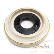 Рамка 1 местная Белая/Патина Золото Lindas 25166