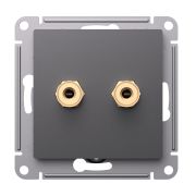 Systeme Electric AtlasDesign Базальт Розетка Аудио двойная