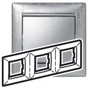 Legrand Valena Алюминий модерн Рамка 3-ая гориз