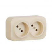 Legrand Quteo Слоновая кость Розетка 2-ая б/з без шторок 16А