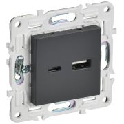 IEK SKANDY Титан Розетка USB A+C 3,1А SK-R14T.