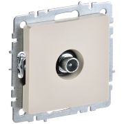 IEK BRITE BASE Бежевый Розетка TV проходная РТВ10-0-БрКр.
