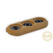 Рамка тройная «Сосна» на бревно