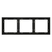 Рамка пластиковая VOLTUM S70 на 3 поста, (черный матовый)