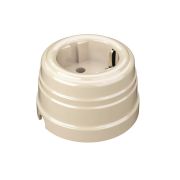 Розетка пластиковая с/з слоновая кость серия «Усадба» 30301-02