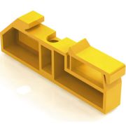 Изолятор большой для установки нулевой шины на DIN рейку желтый